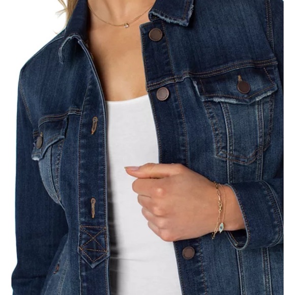 Liverpool Dark Blue Jean Jacket size medium - Picture 2 of 9